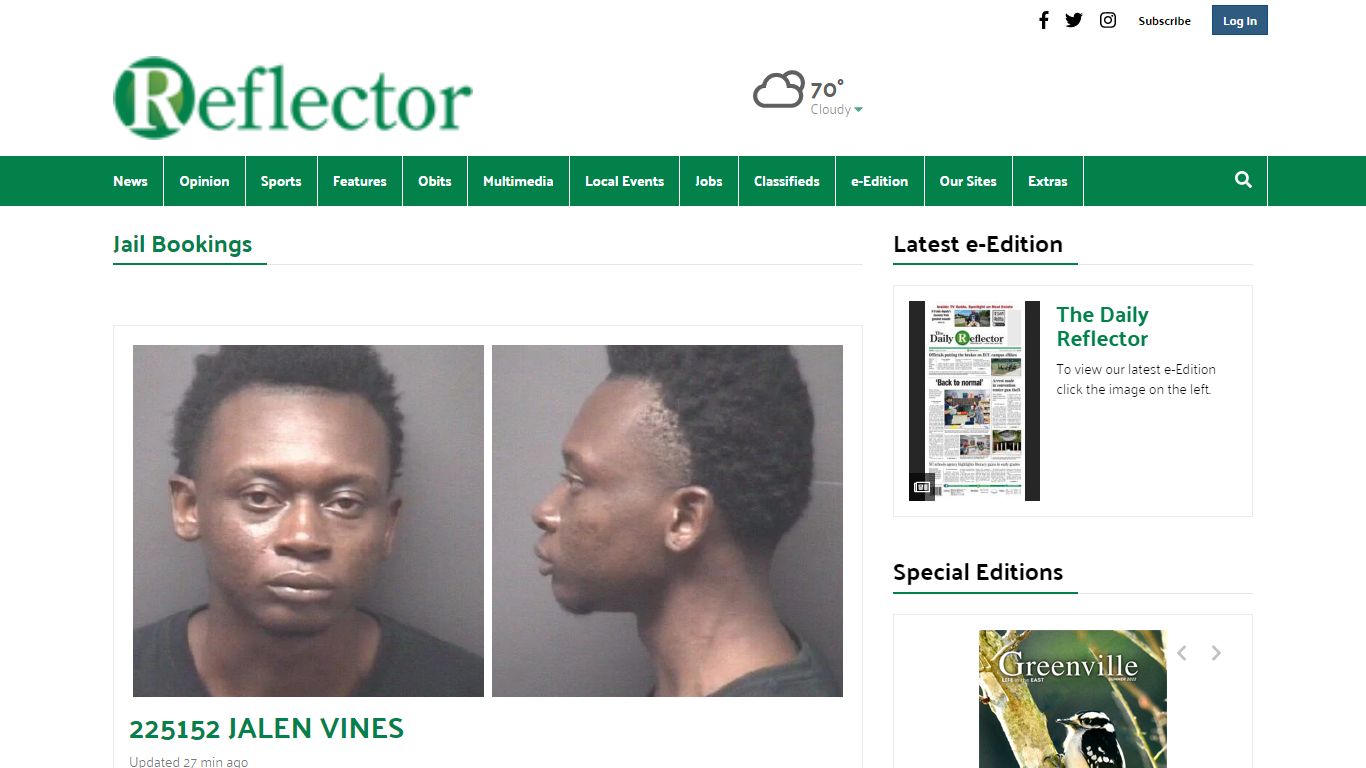 Jail Bookings | reflector.com